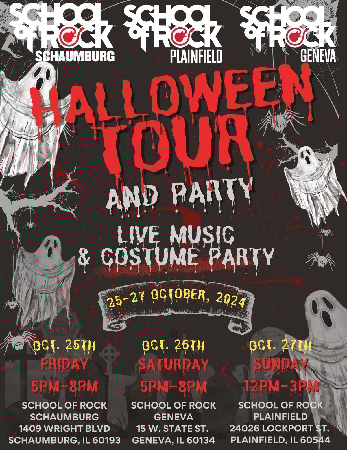 Red and Black Spooky Ghost Halloween Party Flyer (1)
